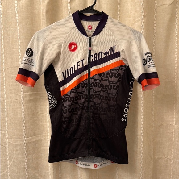 Castelli Violet Crown Women's Cycling Jersey - Black and Orange - Picture 1 of 2